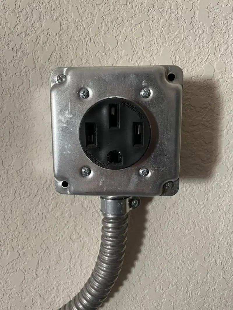 NEMA 14-50 outlet installed for Electrical Panel Upgrade in St. Charles